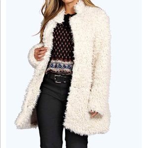 Faux shearling light jacket